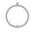 janvier | Pierre de naissance grenat | Argent | Bracelet Coeur Cristal